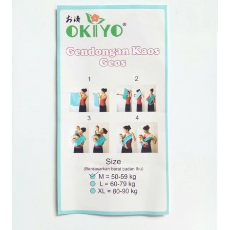 Gendongan Kaos Okiyo (Geos) ukuran M dan XL Kain Gendong Bayi Instan Kaos tanpa ribet praktis dan ce