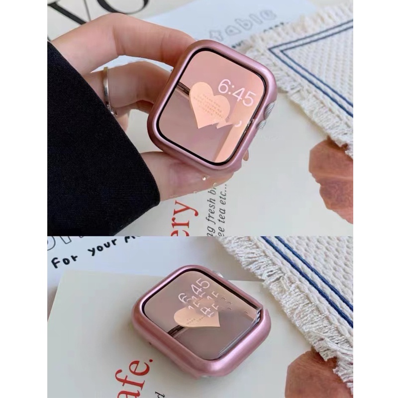 New Cover For Apple watch case 45mm 41mm 44mm 40mm 42mm 38mm iWatch Accessorie Pelindung Layar Untuk Apple watch Serie3 4 5 6 SE 7