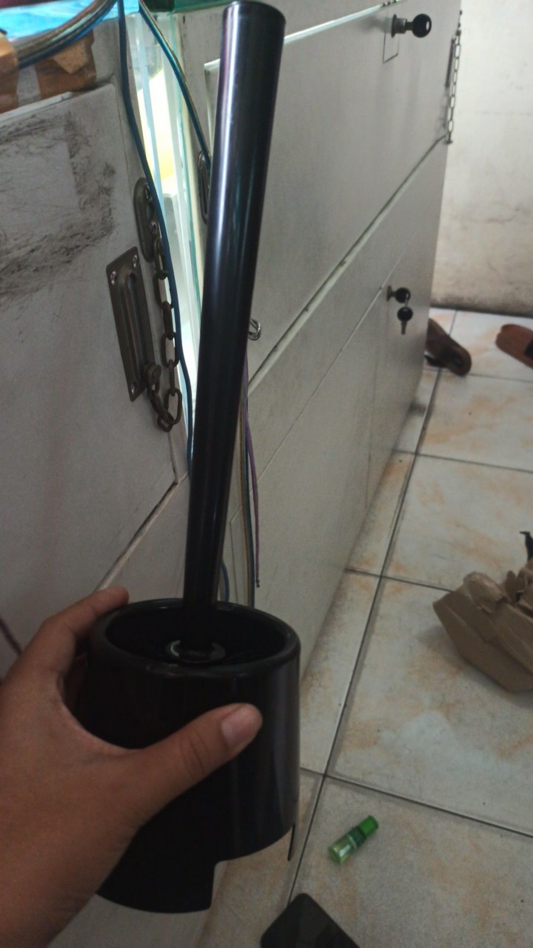 Sikat Toilet Dg Dudukan, Sikat Wc, Toilet Brush, B0lmen !kea-hitam-putih