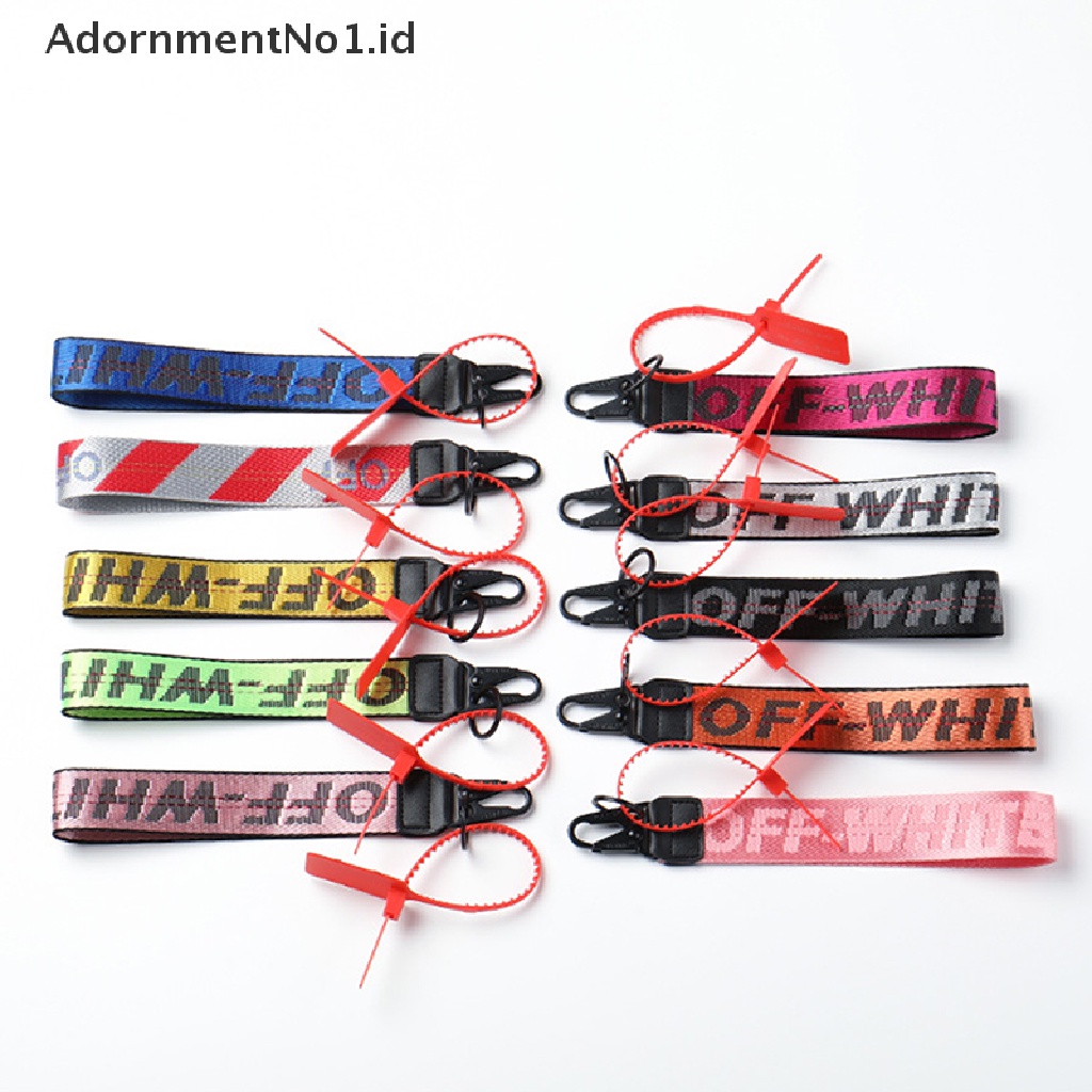 (AdornmentNo1) Off-white Tali Lanyard Gantungan Kunci Industrial 10.5 &quot;