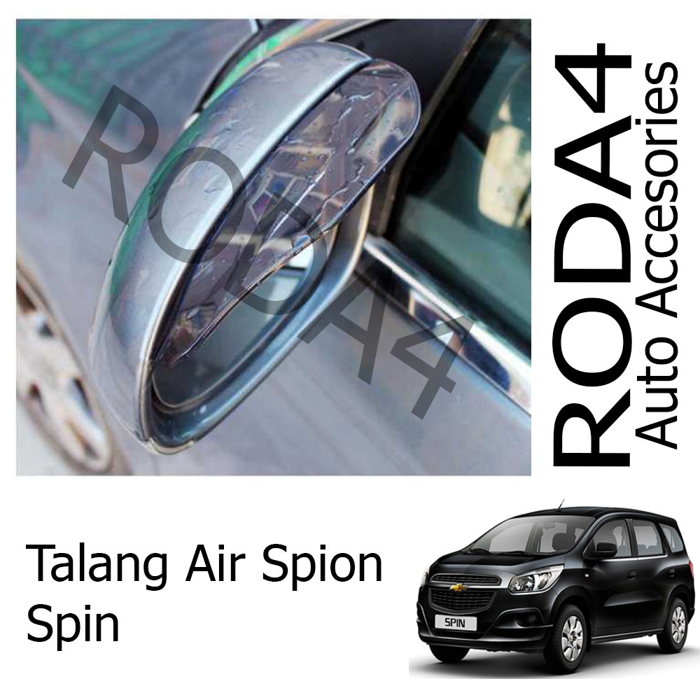 Talang Air / Mika Pelindung Spion Mobil dari Hujan (1 Set Isi 2) Spin