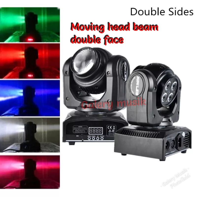 Moving head Beam Double Face LED Mini Moving Head Light DMX / Sound / AutoRun  RGBW 4in1 Beam Wash S