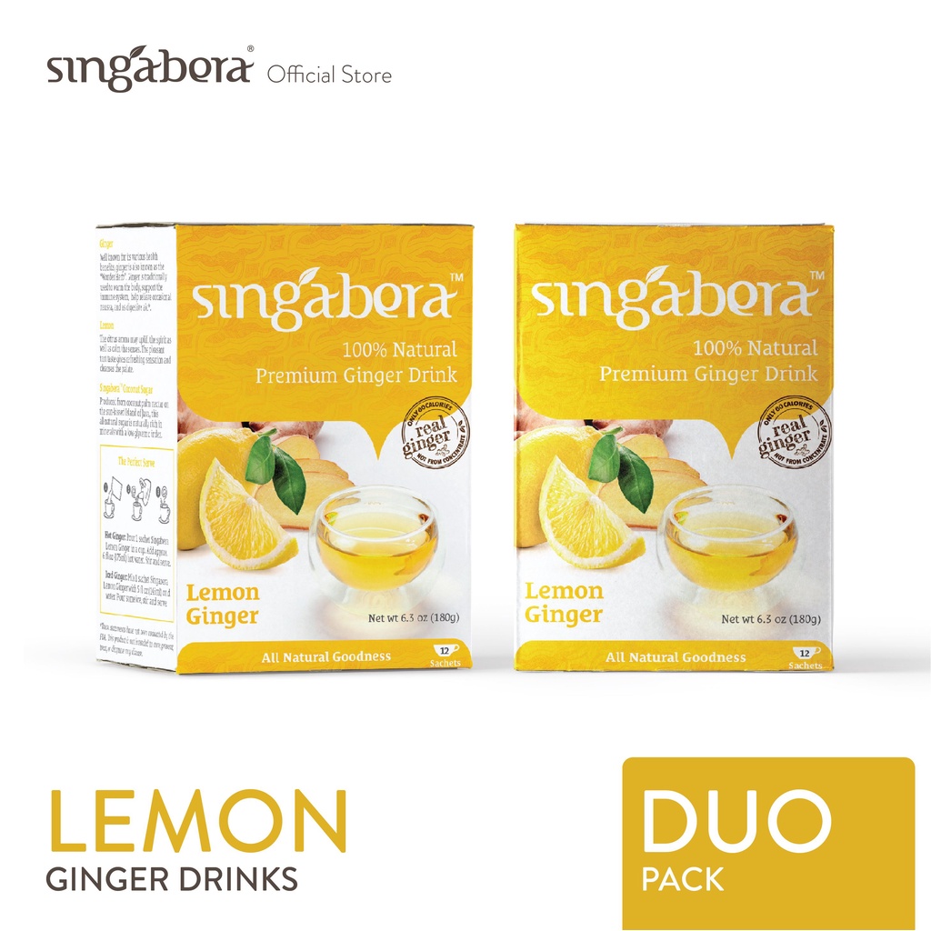 

Singabera Premium Lemon Ginger (Jahe Lemon) - 2 box @ 12 sachets