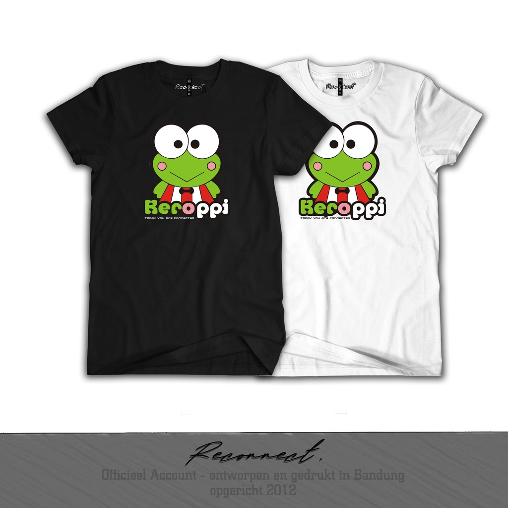 Reconnect Kaos Keroppi - Gratis Tambah Nama - Unisex Anak / Dewasa