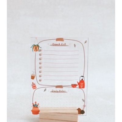 

Bebesail acrylic board notes check list A5