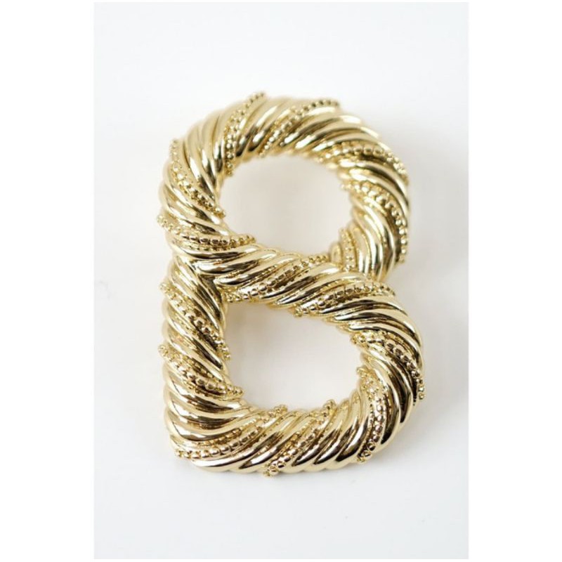 Buttonscarves swirled gold + brooch BS