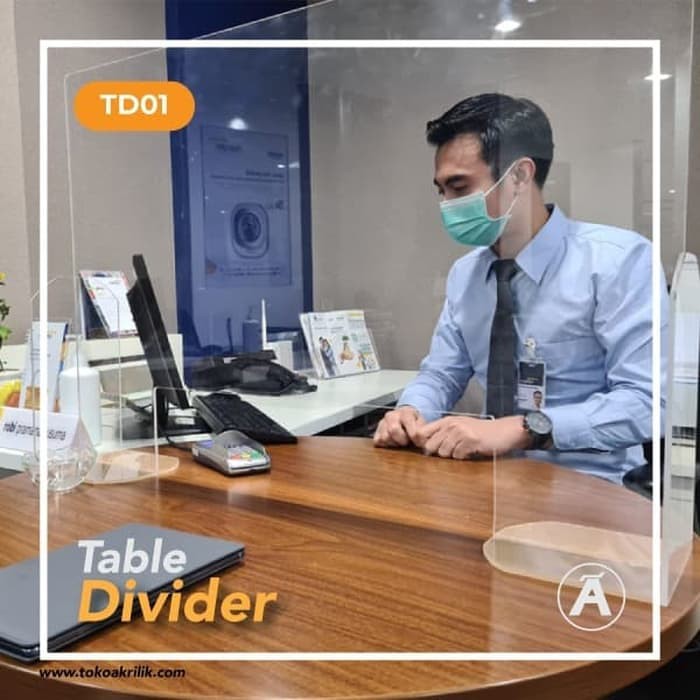 Pembatas meja acrylic / table divider social distance