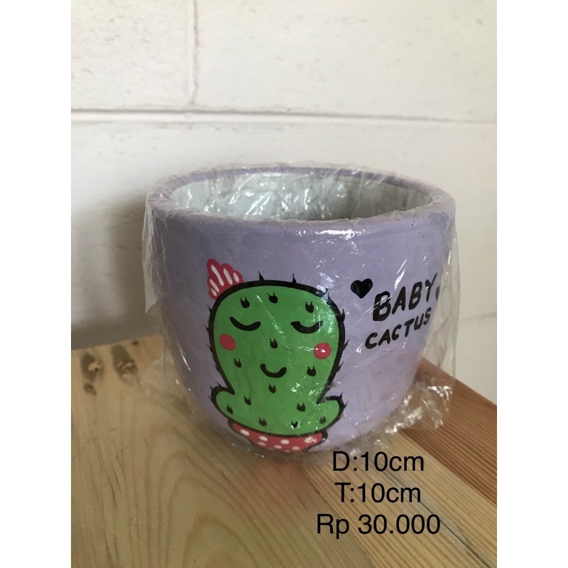 

Pot Lukis Tanah Liat Gambar Baby Cactus