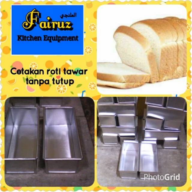 Loyang roti tawar tanpa tutup