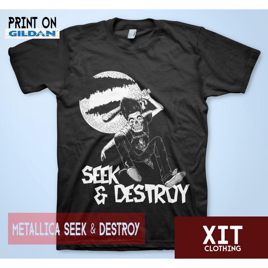 Kaos DTF Musik metallica seek and destroy