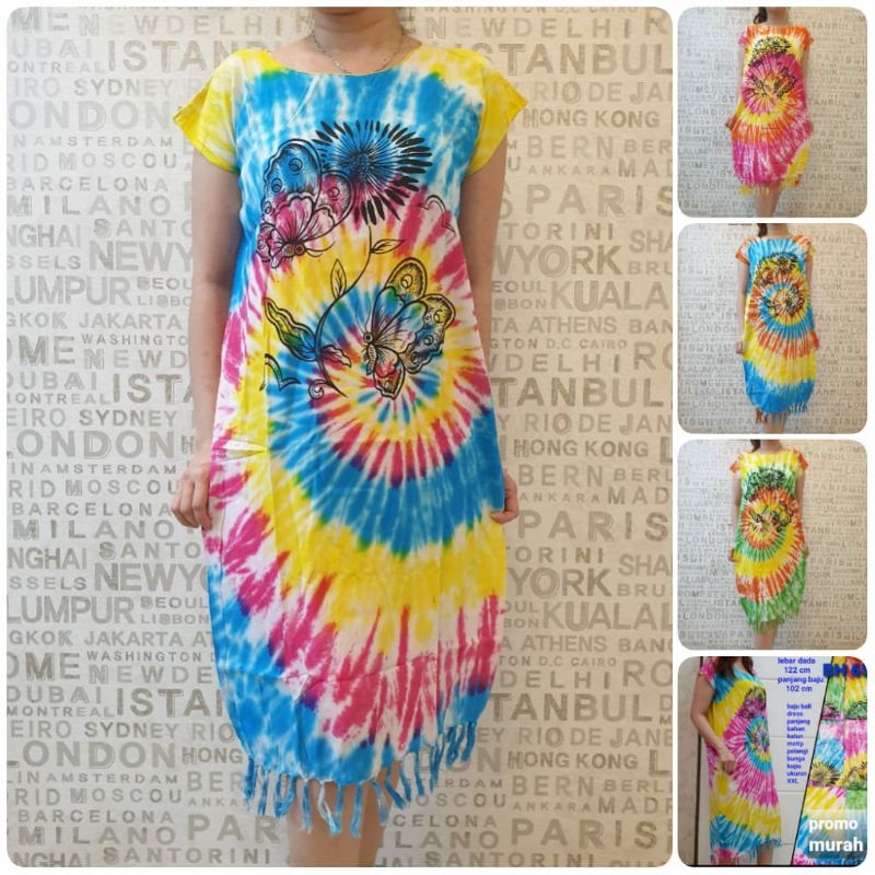 dress bali XL pelangi kupu kupu rumbay bunga dewasa