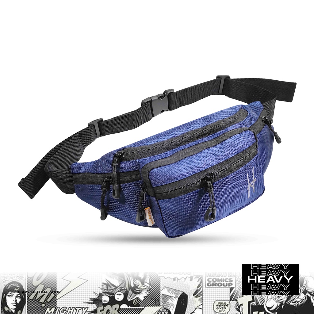 Tas Heavy Waistbag Pria Premium Distro - Tas Pinggang Cowok Heavy