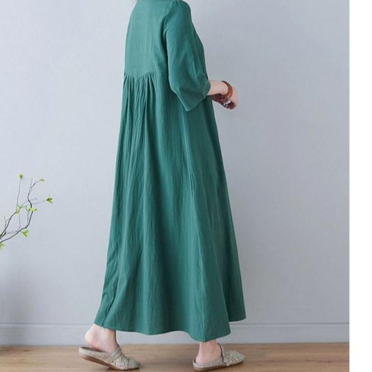 Terjangkau TM 73370 amethyst boho style maxi Three M dress gamis wanita muslim import  terlaris