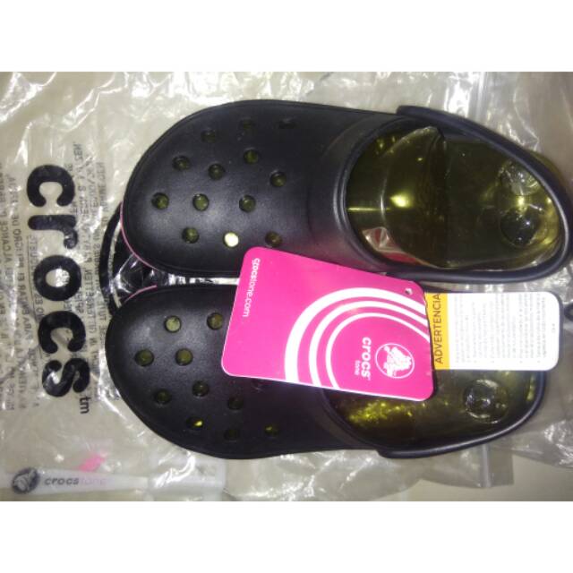  Sepatu  sandal  crocs  Tone skylar clog ready warna HITAM  