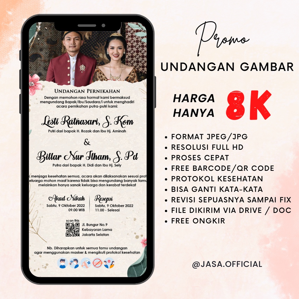 Undangan Digital Gambar JPG/JPEG