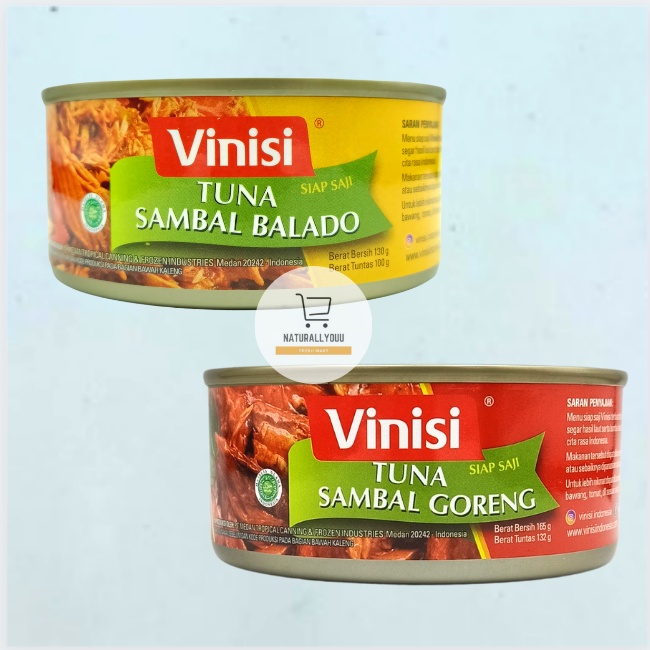 Vinisi Tuna Sambal Balado / Sambal Goreng  130gr (Spicy Chili/Fried Chili)