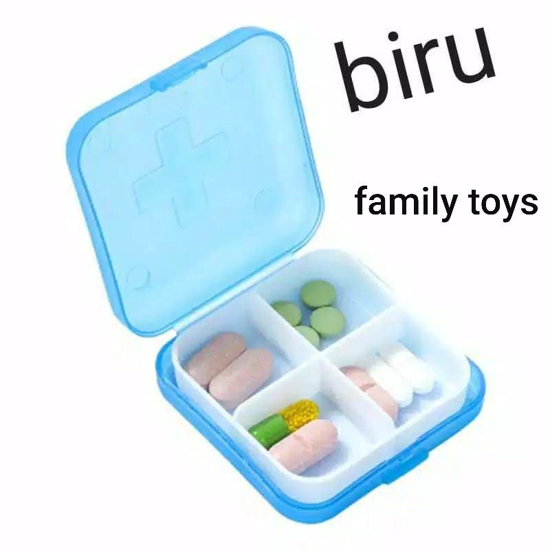 family games Kotak obat sekat 4 serbaguna portable assesoris perhiasan p3k pill case storage mini