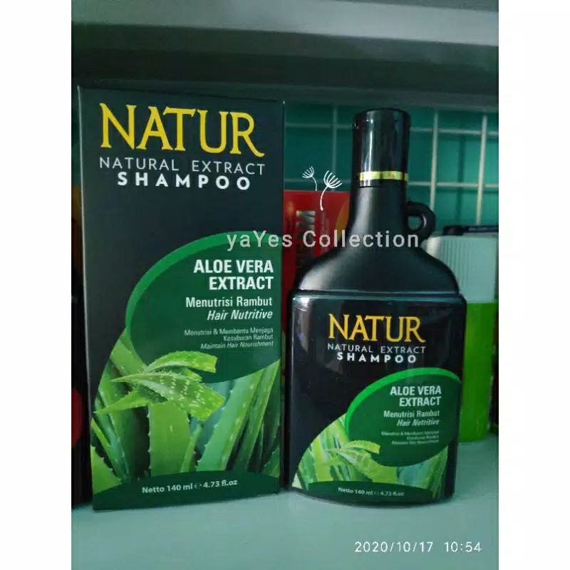 COD Natur shampoo shampo natur kemasan 140ml Aloevera Gingseng Tree Moringa Almond