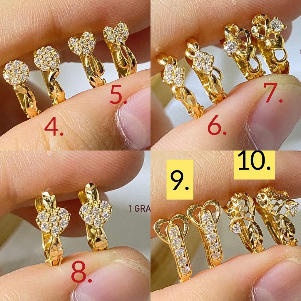 Banyak motif yaa Anting cetek klip jepit anak dan dewasa emas asli kadar 700 70 16k 22 surabaya permata love hati 1 gram NEW ARRIVAL ringan terbaru