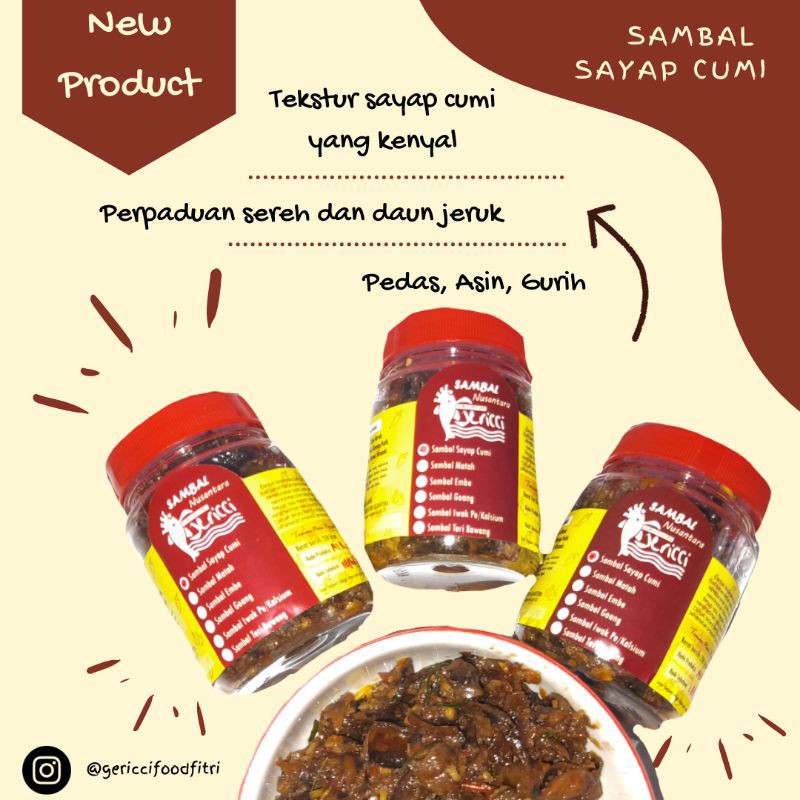 

SAMBAL CUMI SAYAP/ SAMBAL SAYAP CUMI/SAMBAL SAYAP CUMI PETE