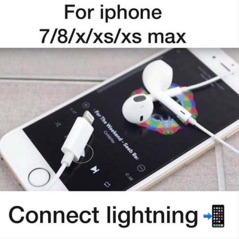 Handsfree Lightning 7 Plus / 8 Plus / X XR XS MAX / 11 Pro Max / 12 Pro Max Colokan Lightningg Headset Earphone