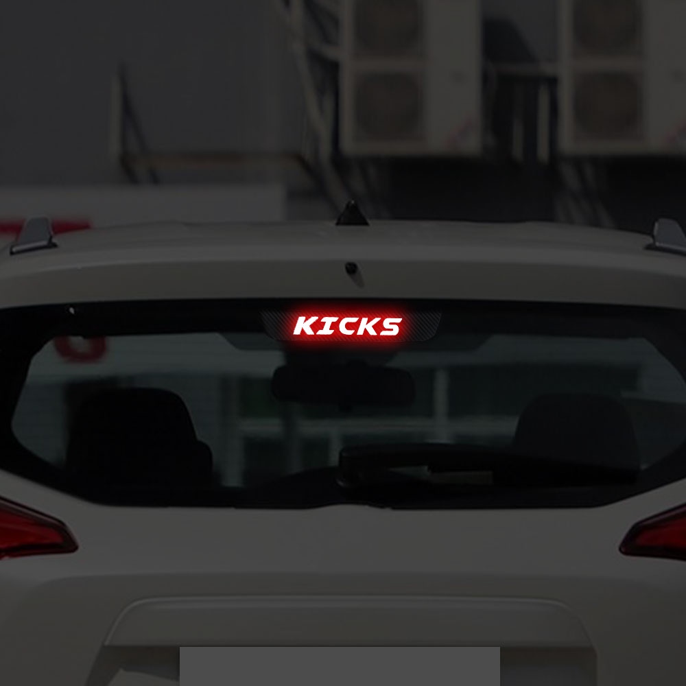 Stiker Lampu Rem Mobil Bahan Serat Karbon Untuk Nissan Kicks 2017 2018 2019 2020 2021