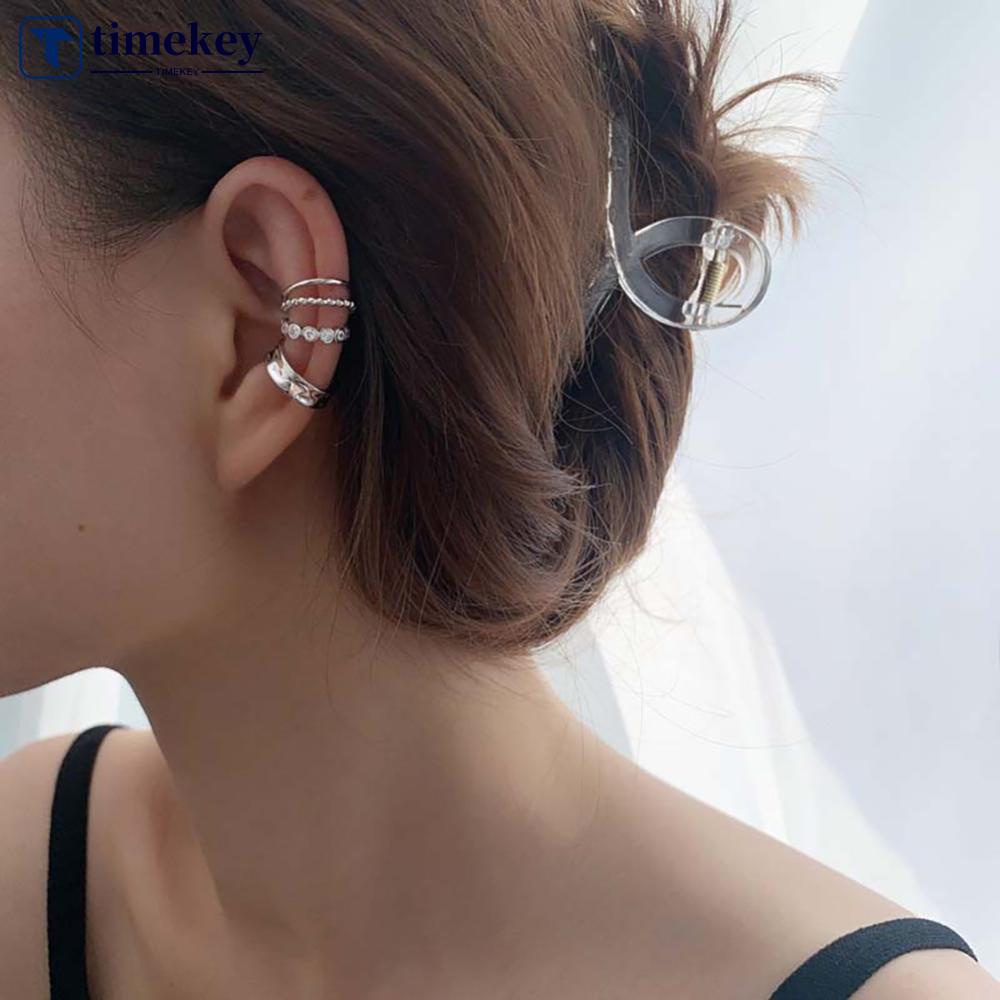 Timekey Anting Tusuk Gantung Wanita Desain Geometri Gaya Koreakeren Untuk Hadiah A1K1