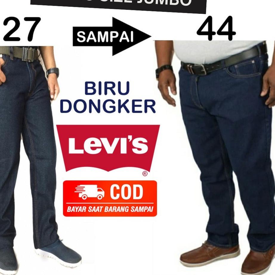 Bagus Dipakai.. Celana Jeans Pria Levis Biru Dongker Navy Panjang Reguler Fit Original Denim Distro