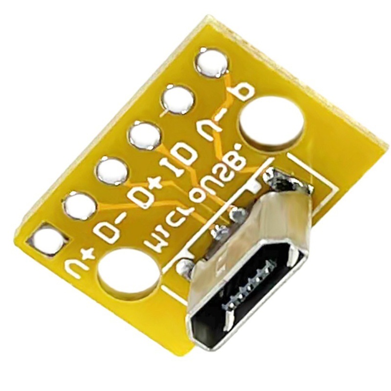 Btsg Vertikal Micro USB Connector PCB Board Konektor Adaptor Las PCB Perempuan Aksesoris Komputer Interconnects Prop