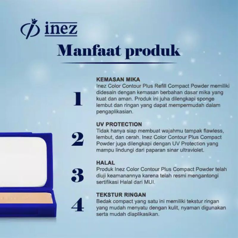 INEZ Refill Color Contour Plus Compact Powder / Bedak Padat