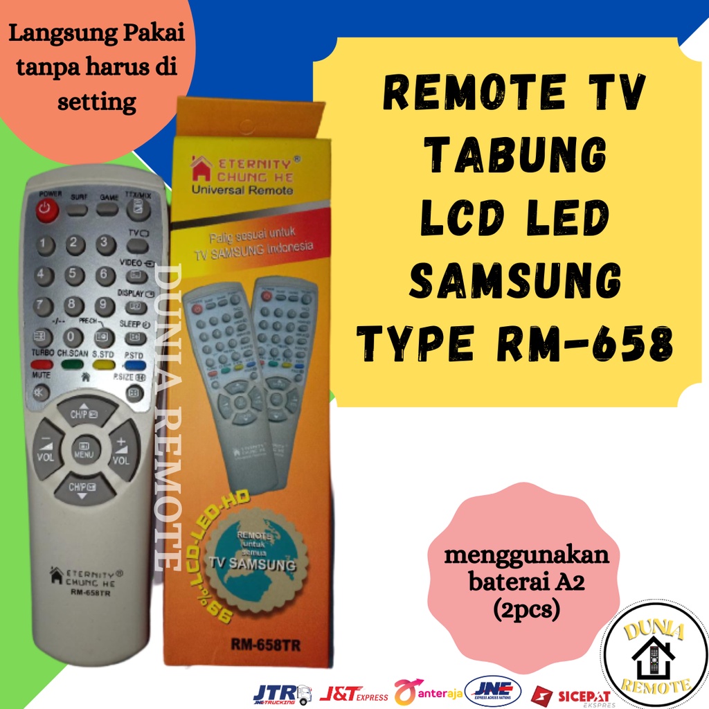 Remot Remote TV SAMSUNG Multi Tabung 658 tanpa setting