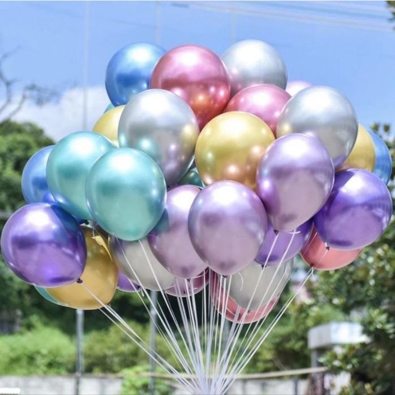 Balon Latex Metalik Chrome / Metalic Balloon Chrome 12inch Ecer