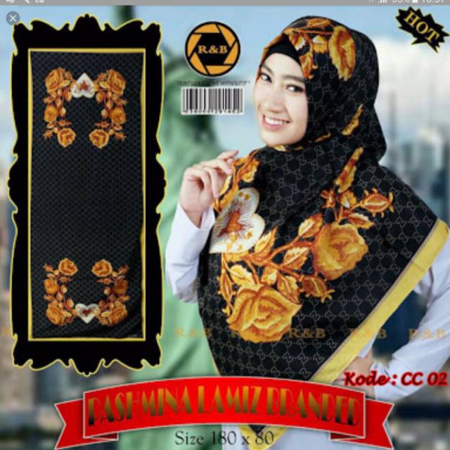 Pashmina satin motif