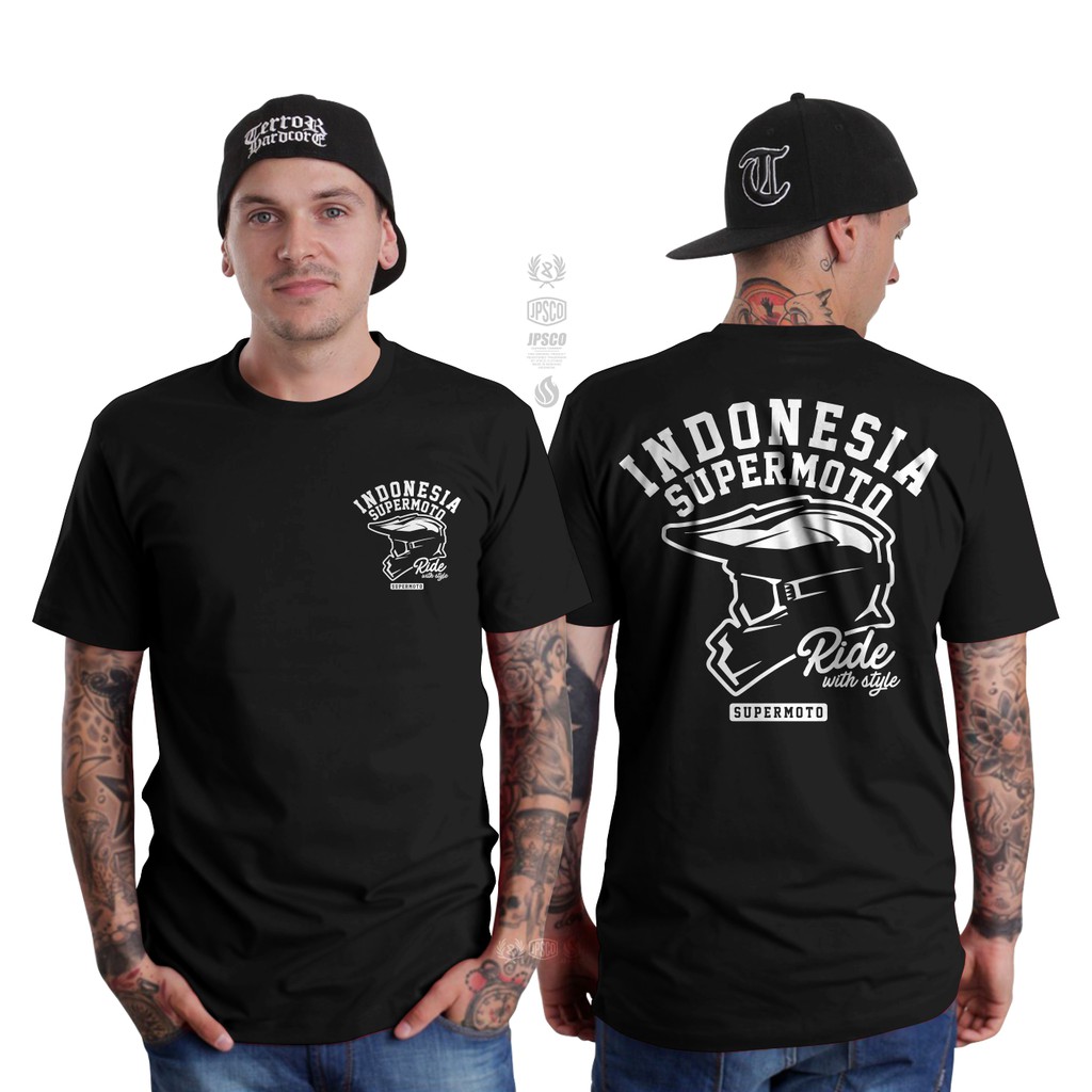 Baju Atasan Kaos Distro Motor Pria Lengan Pendek Terbaru Keren 2022 Supermoto Hits