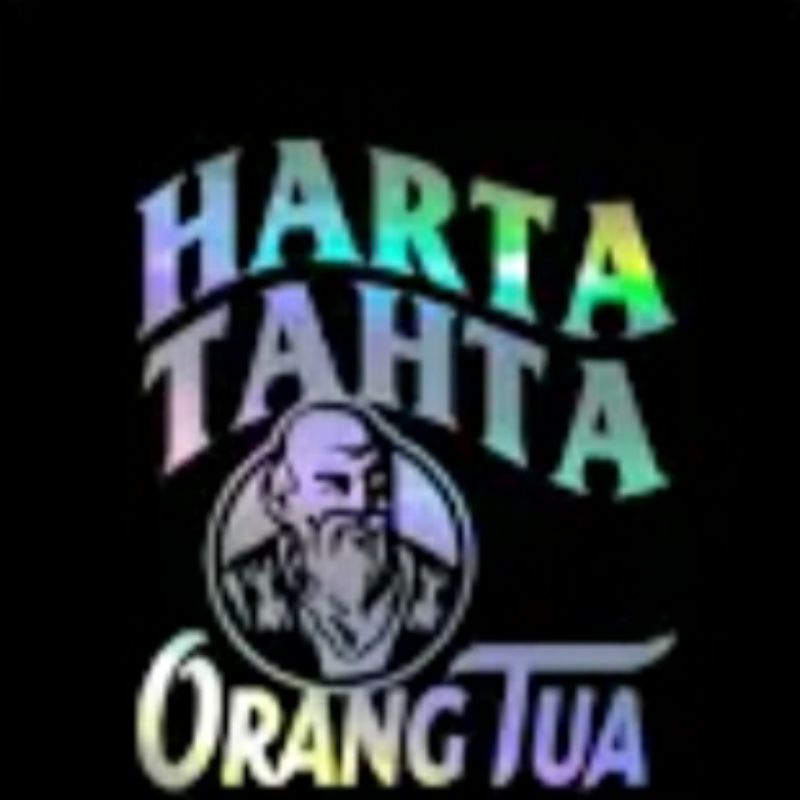 Stiker harta tahta orang tua cutting,stiker motor,mobil,terpopuler,terbaru