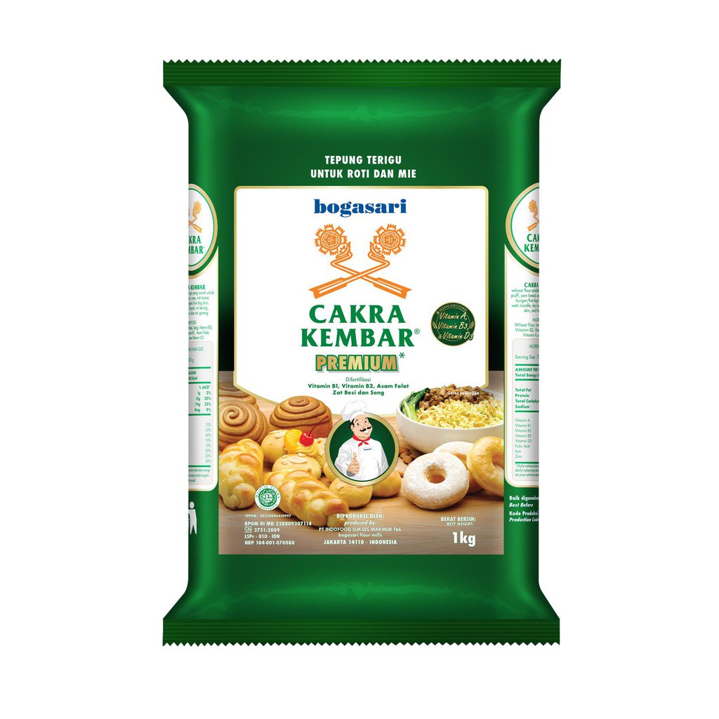 

Tepung Cakra Kembar 1KG Reguler dan Premium