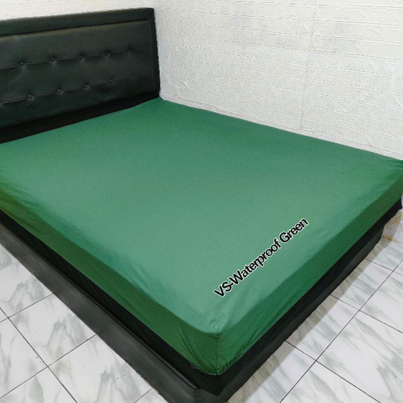 Sprei Waterproof polos anti air/ompol 120x200 160x200 180x200 200x200-WP Green