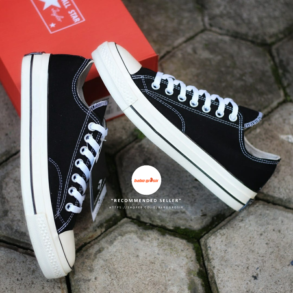 PROMO Sepatu Sneakers Converse 70s Egret Low Black White BNIB Premium Grade Original Harga Murah