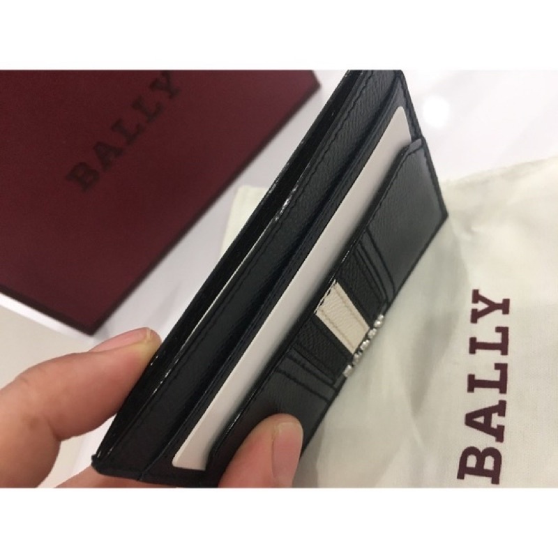 [Authentic 100%] Bally Card Holder Thar Leather for Men