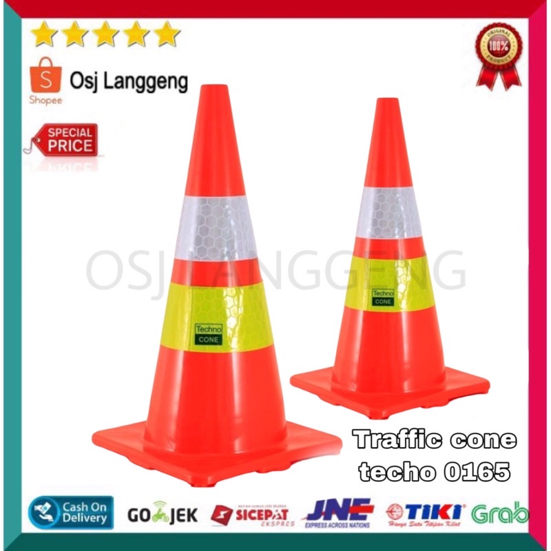 Traffic Cone Techno 0165 UK 70 cm/ Kerucut Lalu Lintas Techno