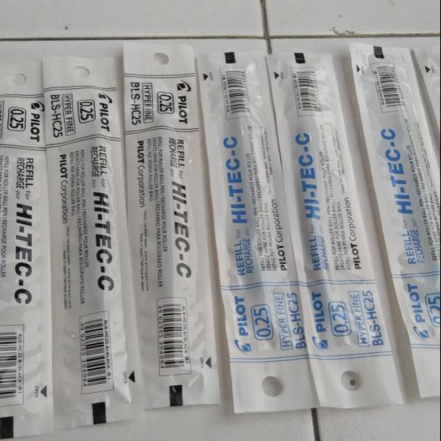 

Refill ( isi ulang) pulpen pilot hitec-c 0.25 & 0.4, 1losin