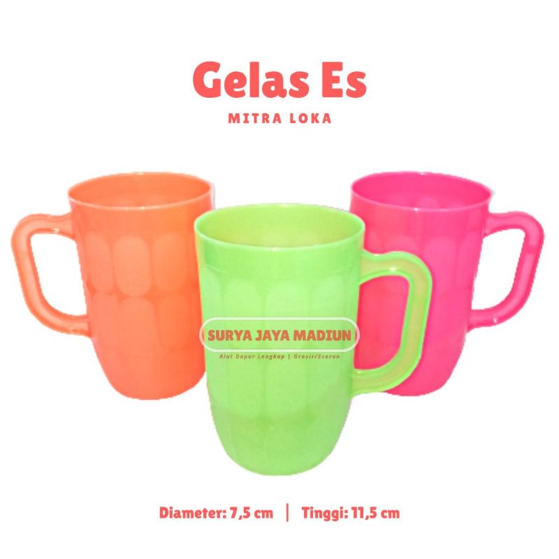 Gelas Es Plastik KECIL | Gelas Gagang | Gelas Jempol