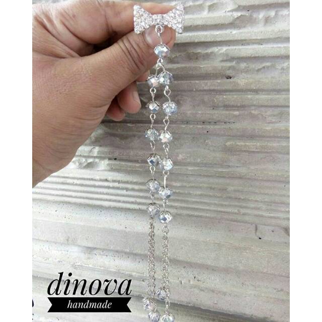 Bros dagu kristal panjang/bros dagu /bros hijab/bros dagu cantik by dinova store