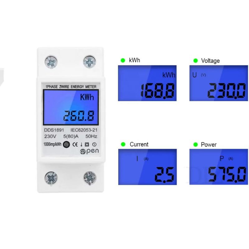 Jual Watt Meter Ac Digital Kwh Volt Ampere V A Indonesia Shopee Indonesia