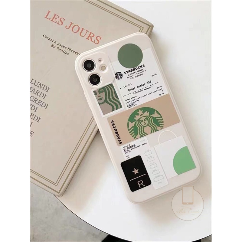 STARBUCKS Soft Case Bahan Tpu Desain Starbuck Untuk Oppo A57 A76 Reno 7 A15 A74 A16 A95 A54 Reno 6 5F A94 Reno 4F 4 A12 A92 A52 A72 A3s A7 A12e A5s A31 2020 A1K 415 Case Pelindung Earphone Bluetooth Airpod