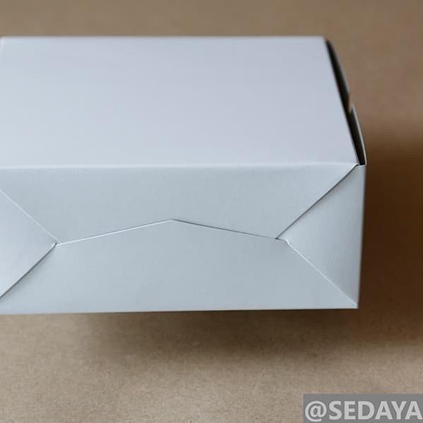 ❈ Dus/Kotak/Box nasi polos 18x18 tebal duplex 400 gram/gsm ➬