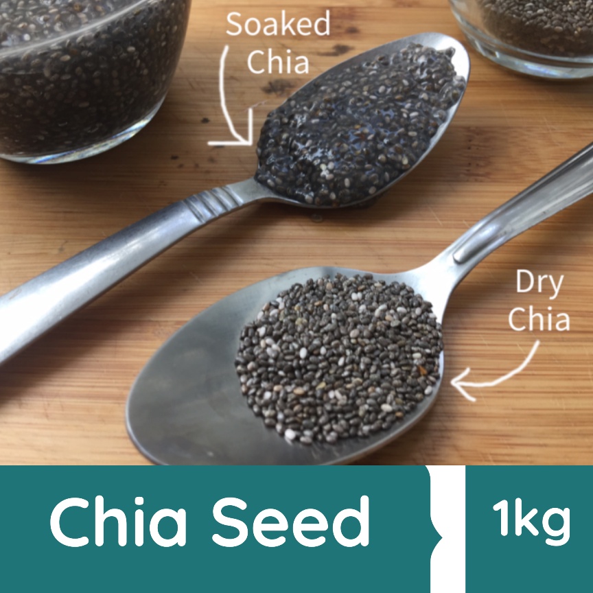 

Chia Seed Organik 1Kg - Chia Seed Mexico Hitam - Biji Chia Hitam
