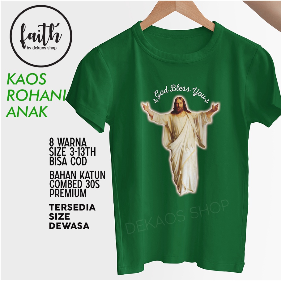 KAOS ROHANI ANAK / KAOS ROHANI KRISTEN / KAOS JESUS / BAJU ROHANI KRISTEN / BAJU ROHANI KELUARGA / B