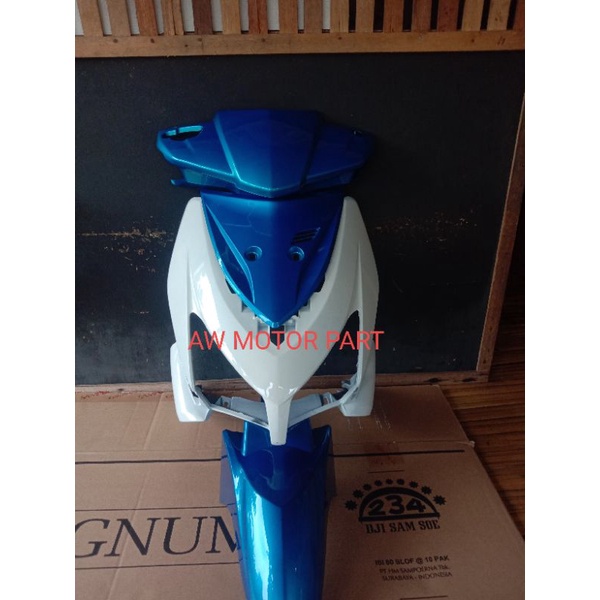 Paket body Depan Tameng depan Vario 110 Karbu Putih biru