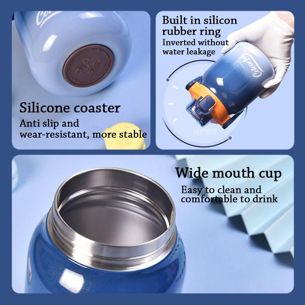 Solighter 620ml Vacuum Flasks Hadiah Gelas Insulasi Jerami Kapasitas Besar